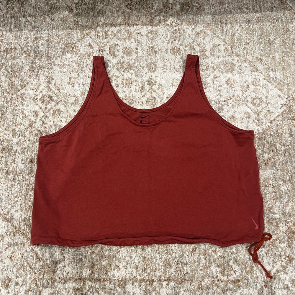 Nike Women's Red Cropped Tank Top